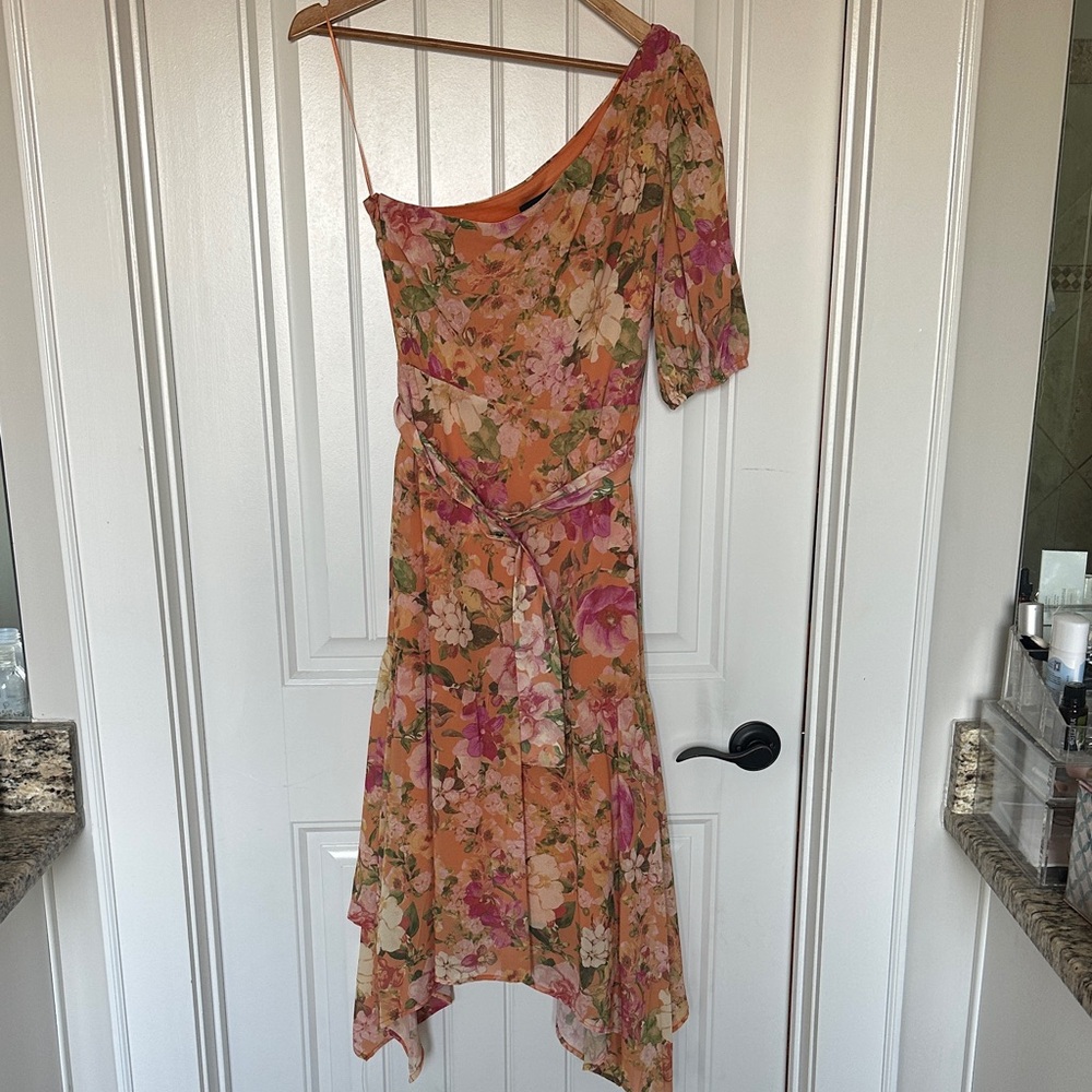 Floral One-Shoulder Dress